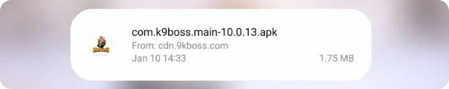 9kBoss on Android, install file